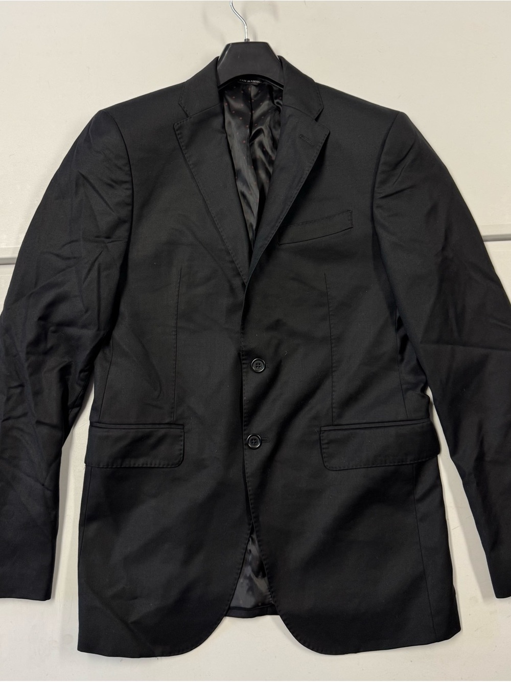 Seven7 Men's Black Two-Button Suit Jacket 100% Wool - Worn Once
